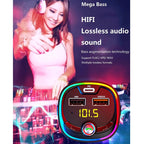 BT08D FM Transmitter Hands-free Car Kit MP3 Audio Player with QC3.0 + PD18W 5A Auto Fast Charger FM Modulator