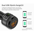 C57 QC3.0 Wireless FM Transmitter Fast Car Charger Bluetooth 5.0 Hands-free Car Modulator USB Flash Memory MP3 Player