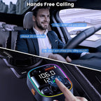 C87B PD QC3.0 Quick Charger Bluetooth 5.0 FM Transmitter Hands-free MP3 U Disk Car Music Player Kit