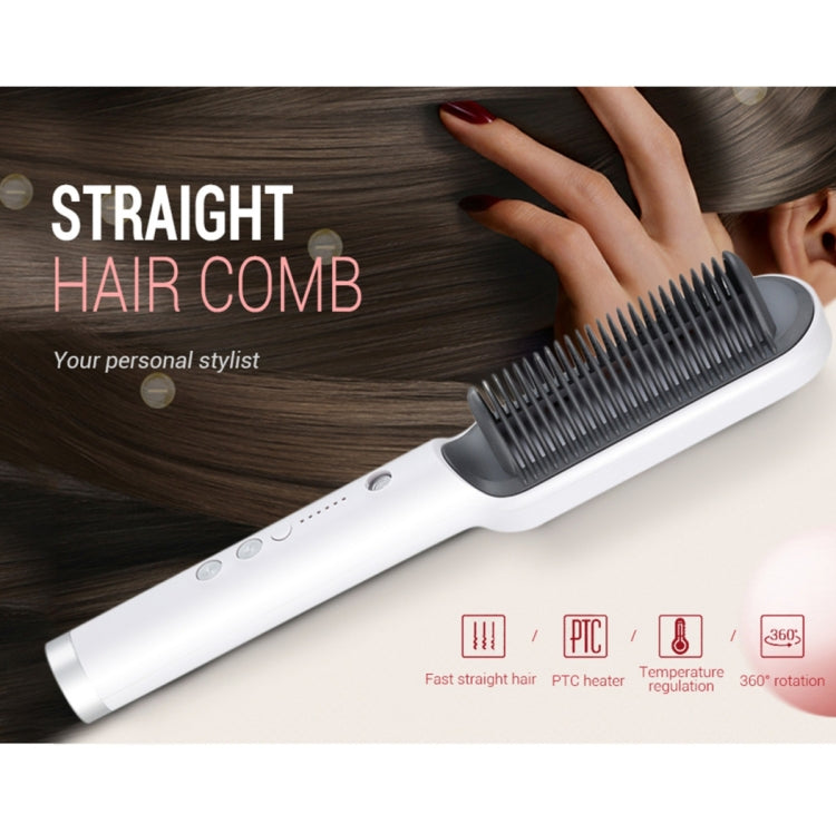 K-SKIN KD380 Hair Straightener Electric Straight Hair Curler Comb Brush PTC Heating Ceramic Straight Hair Brush