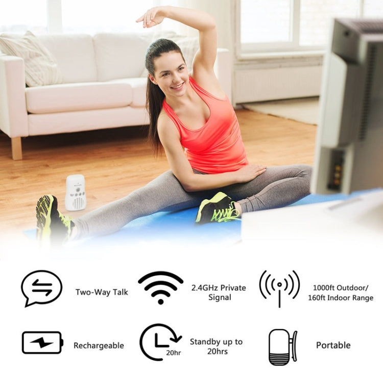 DBM-8 Wireless Audio Two-way Talk Back Baby Monitor, Intercom Sound Alert for Infant