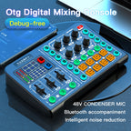M6 Live Sound Card Multifunctional Wireless Voice Changer Broadcast Mixer