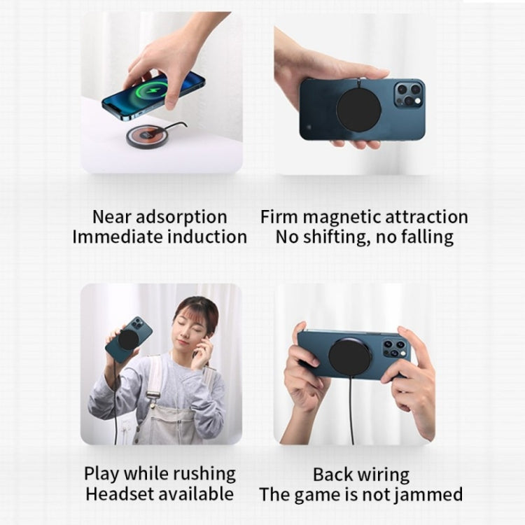 T09 2 in 1 Transparent Car Magnetic Wireless Charger 15W Fast Charging Stand