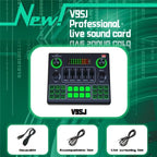 V9SJ Multifunctional Live Sound Card External Audio Mixer
