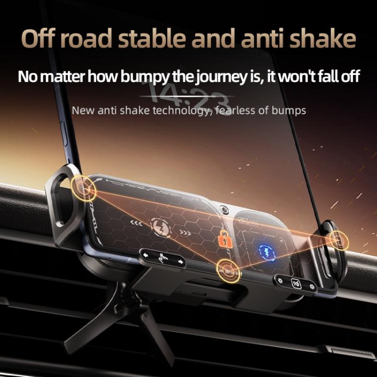 SD01 Car Air Vent Mount Dual Coil Rotating Phone Stand 15W Wireless Charger Phone Holder