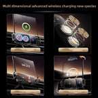 SD01 Car Air Vent Mount Dual Coil Rotating Phone Stand 15W Wireless Charger Phone Holder