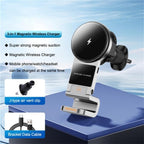 SD16 For Phone Watch Earphone Car Air Vent Phone Holder Magnetic 3 in 1 Wireless Charger