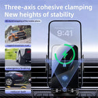 SD05 With Retractable Type-C Cable Car Phone Holder Wireless Charging Mount