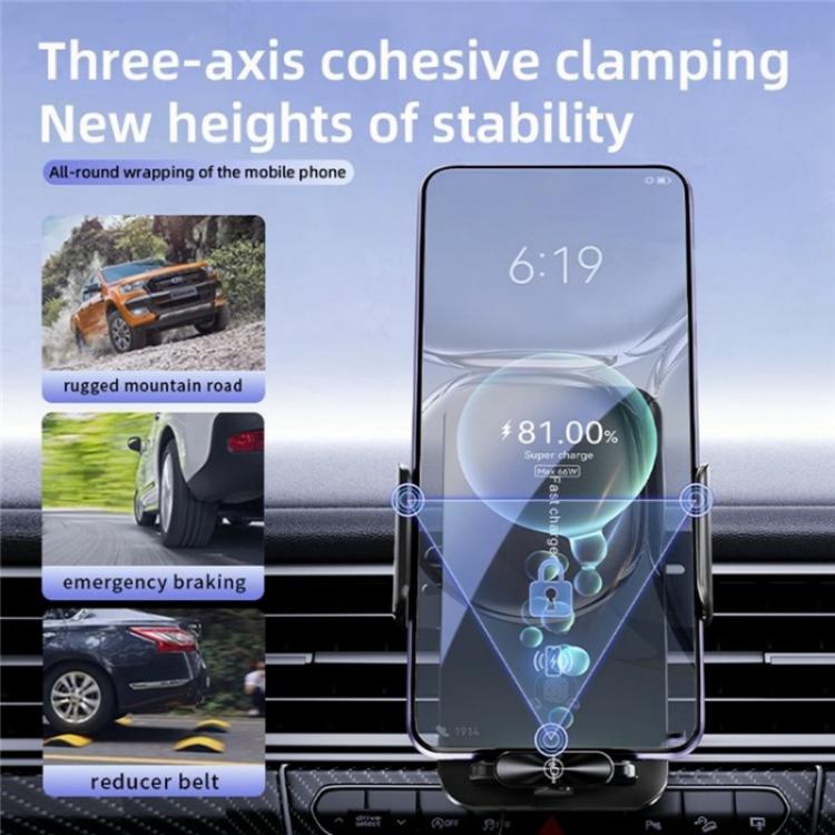 SD06 Car Air Vent Mount Anti Shake Automatic Clamping Wireless Charging Phone Stand