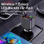 Y4 Retractable Cable Super Fast Charging Car Charger Bluetooth-Compatible MP3 Player