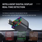 Y4 Retractable Cable Super Fast Charging Car Charger Bluetooth-Compatible MP3 Player