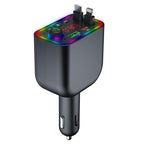 Y4 Retractable Cable Super Fast Charging Car Charger Bluetooth-Compatible MP3 Player