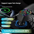 L5 Car Bluetooth-Compatible MP3 Player Hands Free Calling FM Transmitter Fast Charger
