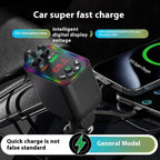 L5 Car Bluetooth-Compatible MP3 Player Hands Free Calling FM Transmitter Fast Charger