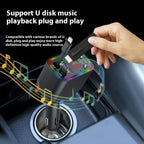 L5 Car Bluetooth-Compatible MP3 Player Hands Free Calling FM Transmitter Fast Charger