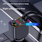Y6 Retractable Cable EQ Adjustment Bluetooth FM Transmitter Car Charger MP3 Player