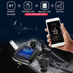 T43 Car Bluetooth Mp3 Multi-function Large Color Screen QC3.0 Bluetooth Car Charge Lossless Car Bluetooth Player