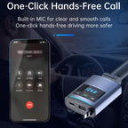 BC99 With Retractable Cable FM Transmitter PD 65W Fast Charging Laptop Phone Car Charger