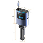 BC99 With Retractable Cable FM Transmitter PD 65W Fast Charging Laptop Phone Car Charger