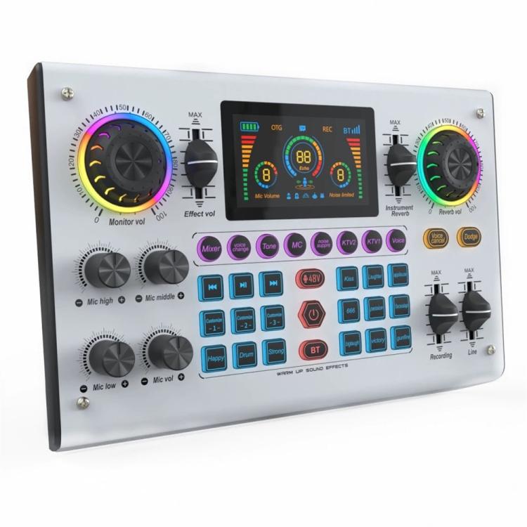 C100 Pro For Streaming / Recording 5 Sound Effects Portable Live Sound Card Audio Mixer