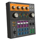 C200 For Live Streaming / Singing Sound Card Audio Mixer Bluetooth Adjustable Mixing Console