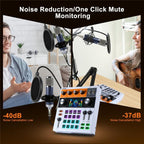 C200 For Live Streaming / Singing Sound Card Audio Mixer Bluetooth Adjustable Mixing Console
