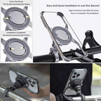 For iPhone 16 Series Z10 Anti Shake Cycling Bracket Motorcycle Mount Magnetic Phone Holder