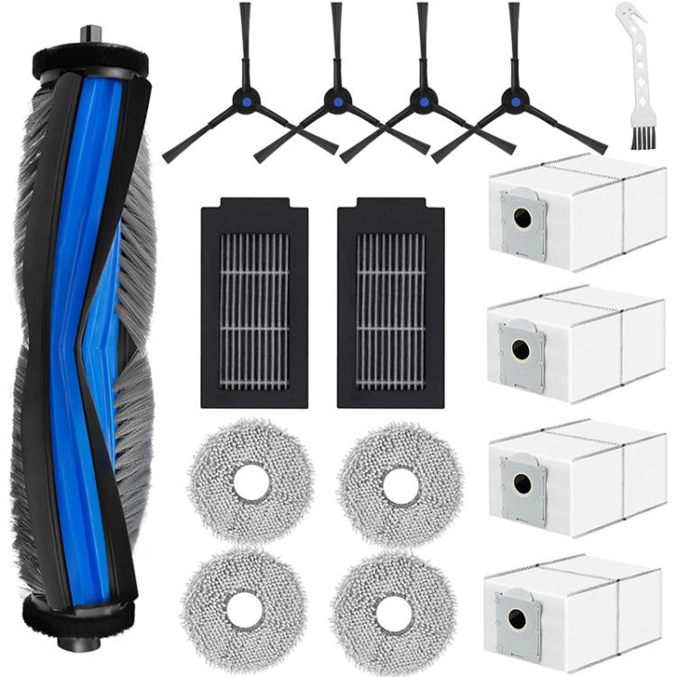 JUNSUNMAY 16pcs/Set Sweeper Replacement Parts Kit for Ecovacs Deebot T50 Pro / T50 Max / T50 Omni