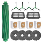 JUNSUNMAY 15pcs/Set Sweeper Replacement Parts Kit for iRobot Roomba Plus 405 / 505 Combo