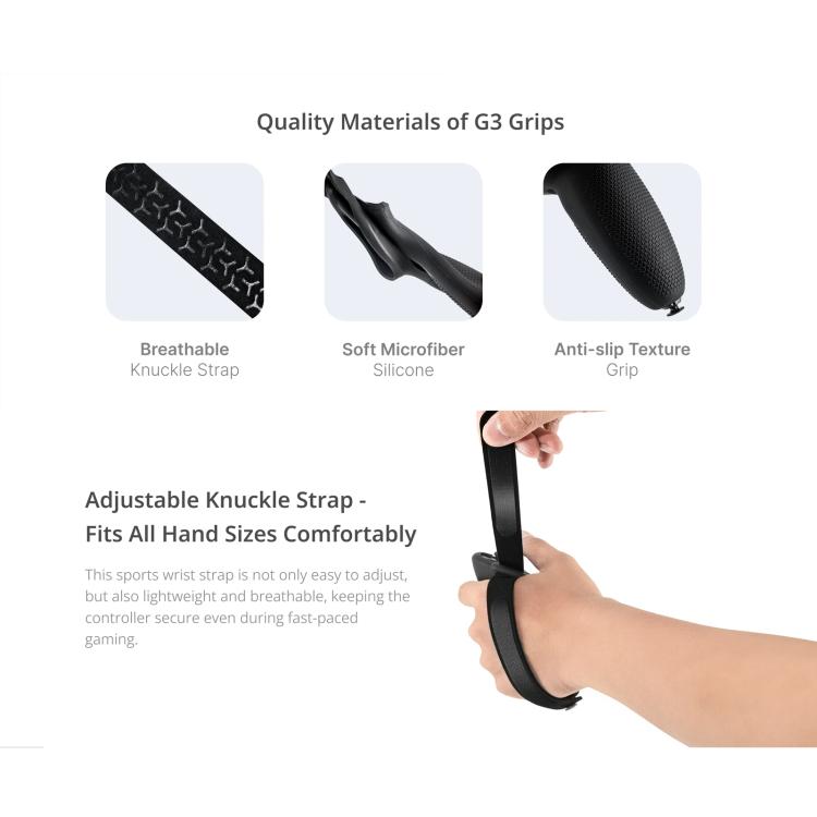 BOBOVR G3 For Meta Quest 3 / Quest 3S Controller Silicone Protective  Grip Cover Set