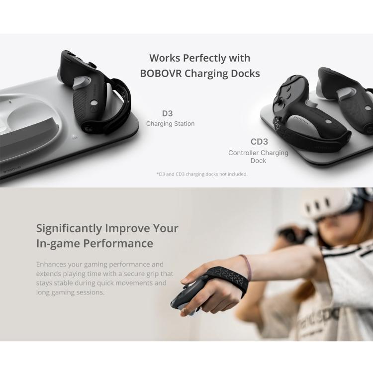 BOBOVR G3 For Meta Quest 3 / Quest 3S Controller Silicone Protective  Grip Cover Set
