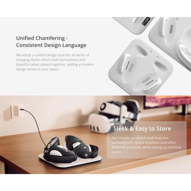 BOBOVR CD3 For Meta Quest 3 / Meta Quest 3S VR Grip Controller Charging Dock