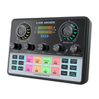 V9 Dual DSP Chip Noise Reduction Live Streaming Sound Card Audio Mixer