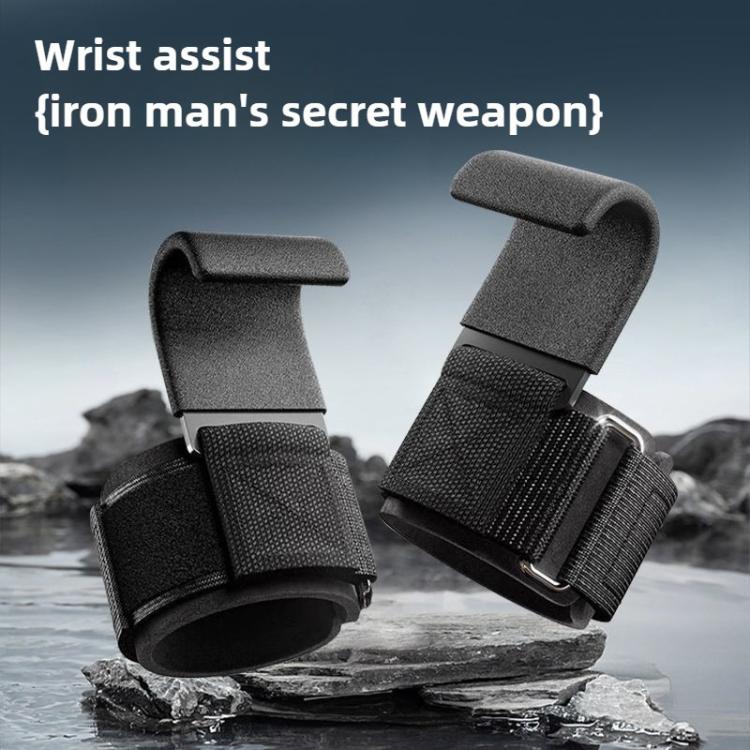 1 Pair Fitness Steel Plate Assist Hook Wristband