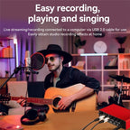 T02 USB External Sound Card Studio Audio Mixer for Live Streaming Recording Singing Instruments