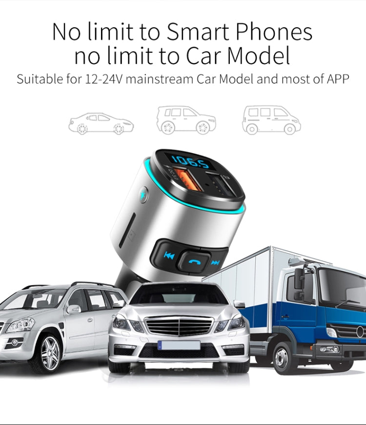 BC41 Multi-Functional MP3 Player, Bluetooth Receiver, USB Charger, Automobile Cigarette Lighter