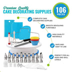 106 in 1 Cake Turntable Set Stainless Steel Decorating Mouth Cake Decorating Baking Tool