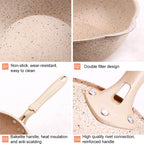 Thick Bottom Maifan Stone Household Small Frying Pan Non Stick Pan Deep Frying Pan
