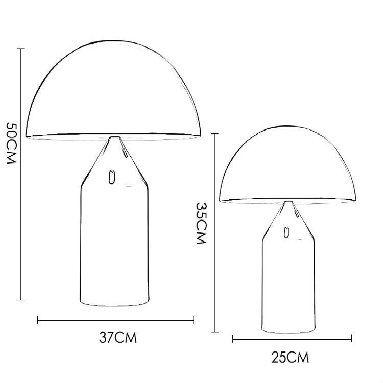 E14 LED Metal Mushroom Table Lamp Bedroom Decorative Table Lamp EU Plug