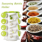 16pcs / Set Seasoning Cans Pepper Salt Cruet Plastic Bottle Kitchen Spice Jar Pepper Shaker Box Spice Rack Set