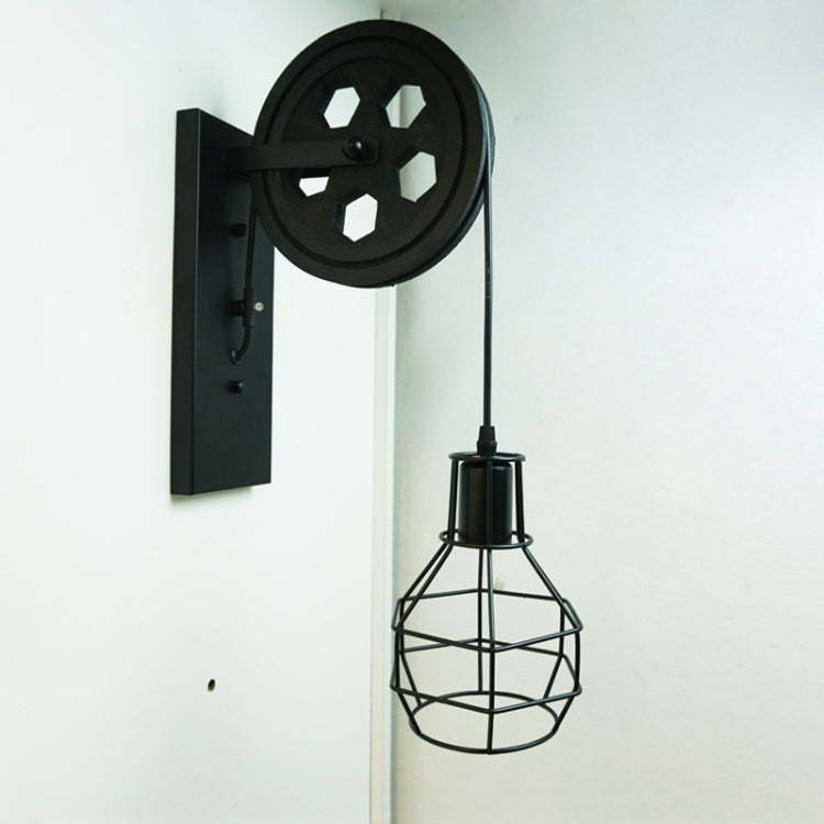 40W Grenade Retro Wrought Iron Pulley Lifting Wall Lamp Corridor Aisle Porch Wall Lamp