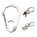 EDC Outdoor Camping Tool Outer Hex Spanner Carabiner Stainless Steel Climbing Buckle Multi-Function Keychain Hanging Buckle