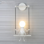 E27 LED Personality Creative Retro Wrought Iron Villain Wall Lamp without Bulb