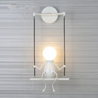 E27 LED Personality Creative Retro Wrought Iron Villain Wall Lamp without Bulb