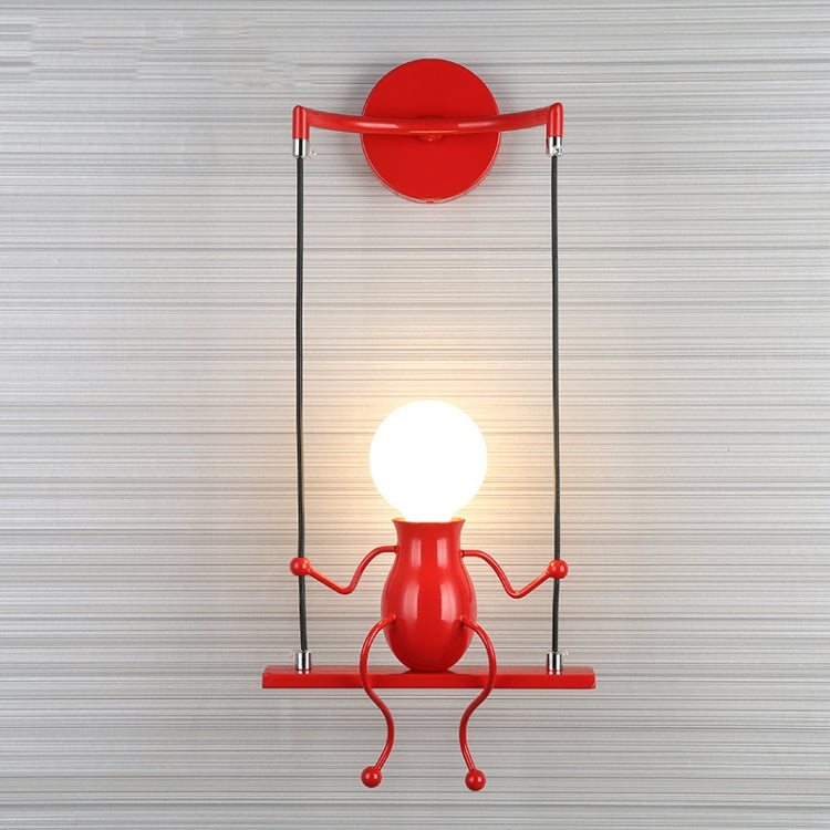 E27 LED Personality Creative Retro Wrought Iron Villain Wall Lamp without Bulb