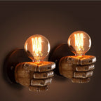 Creative Personality Fist Wall Lamp Bedroom Bedside Restaurant Cafe Resin Decorative Antique Lamps