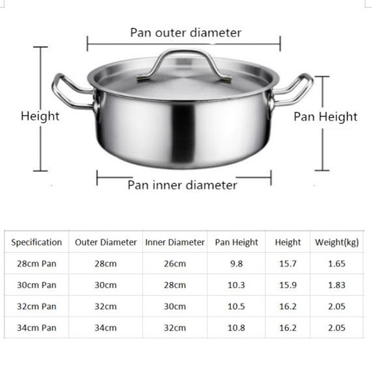 Stainless Steel Extra Thick Hot Pot Thickened Bottom Grid Pot
