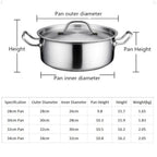 Stainless Steel Extra Thick Hot Pot Thickened Bottom Grid Pot