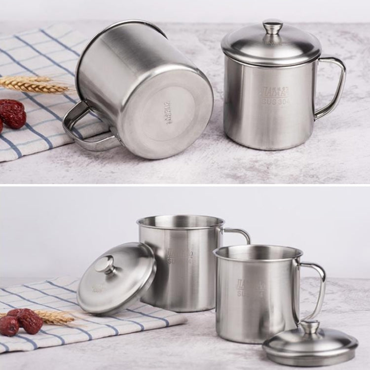 5 PCS Extra Thick 304 Stainless Steel Cup Children's Mouth Cup with Handle Cover Household adult Drinking Water Cup