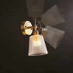 Copper Living Room Bedroom Crystal Wall Lamp